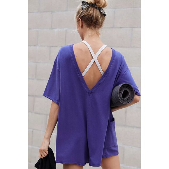 FP MOVEMENT Hot Shot Tee Romper / Dark Amethyst - Picture 5 of 11